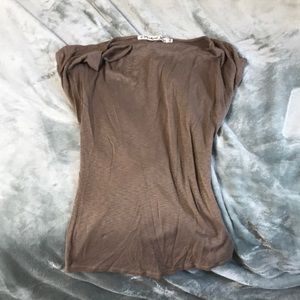 Softest tank with boatneck neckline. OS Michael Stars.